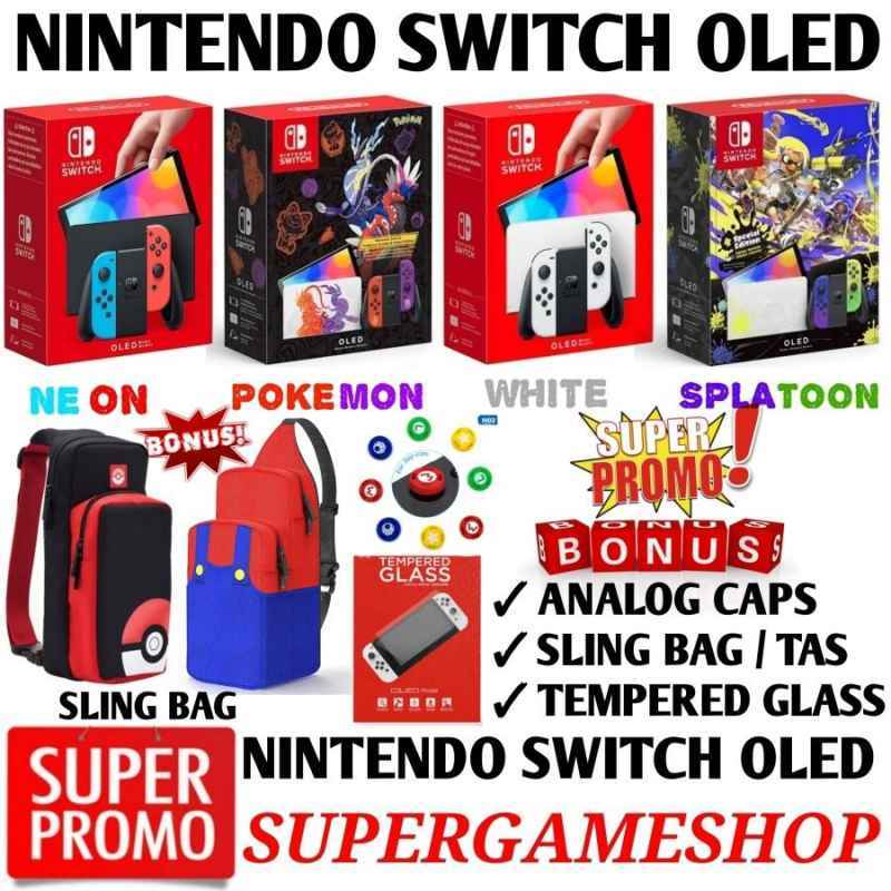 Jual Nintendo Switch OLED Console NEON Red Blue Neon di Seller Super