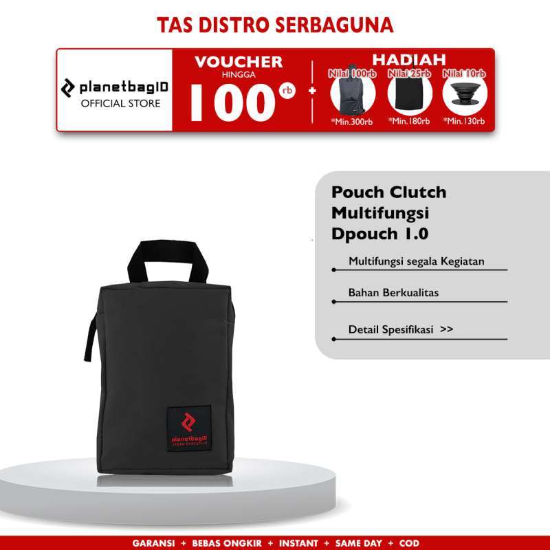Promo Tas Pouch Clutch Distro Pria Serbaguna PDA by Woof Pack Dpouch1
