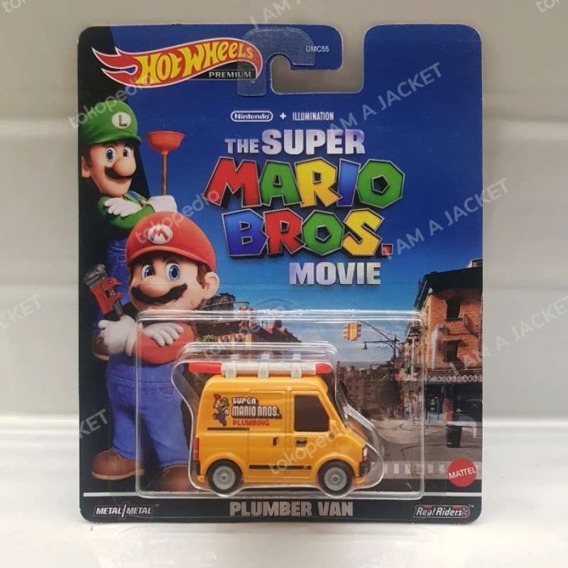 Hot Wheels Super Mario Bros. PLUMBER Van – Die-Cast Modellauto 1:64, Ca. 5 Cm, Aus Dem Film, Für Sammler & Kinder