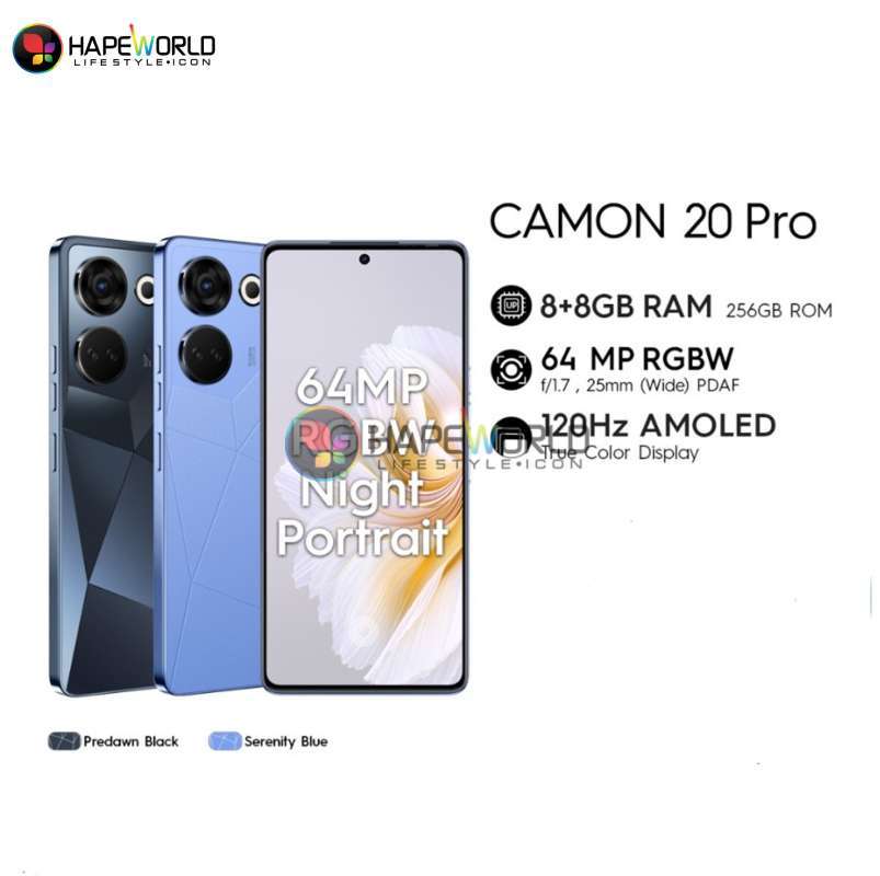 Jual Tecno Camon 20 Pro 8/256gb - Garansi Resmi Di Seller Hapeworld ...