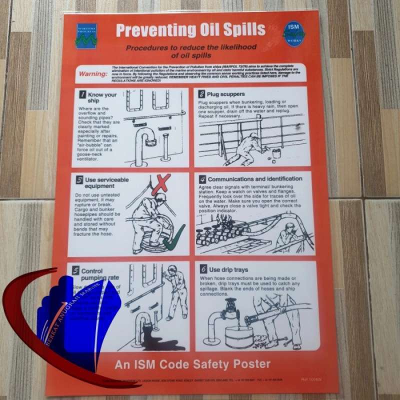 Jual Safety Poster Preventing Oil Spills Impa code 331508 di Seller