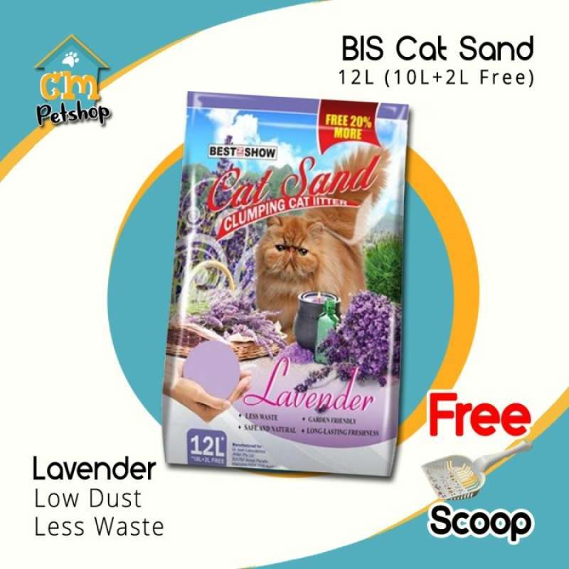 Promo BEST in Show CAT SAND Lavender kemasan 12L Bonus Sekop