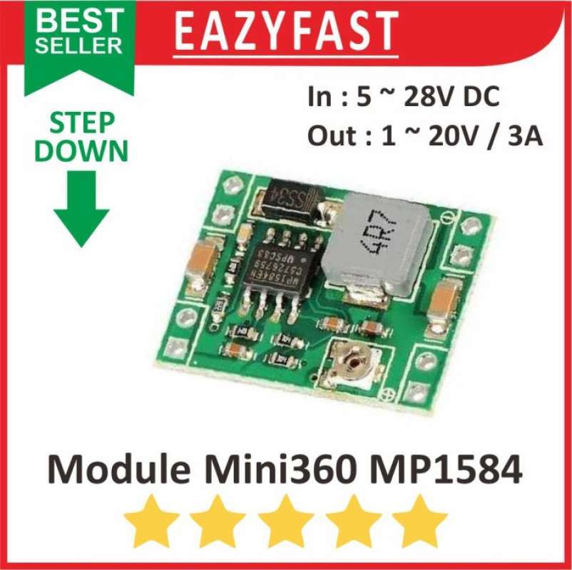 Digikey Mini Step Down Power Module Jual Step Down 3a Mp1584 Mini360 Module Modul DC Adjustable Power ...