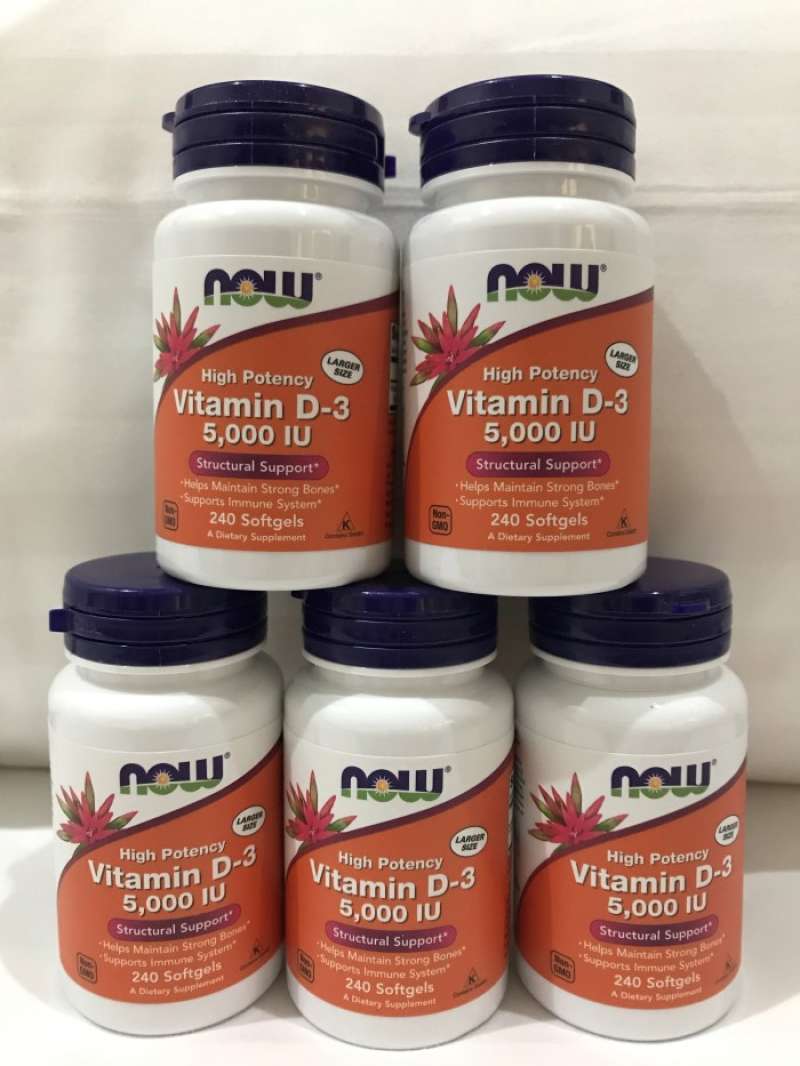 Promo high potency vitamin d3 5000 iu NOW 240softgels Diskon 23 di Seller Zami Store