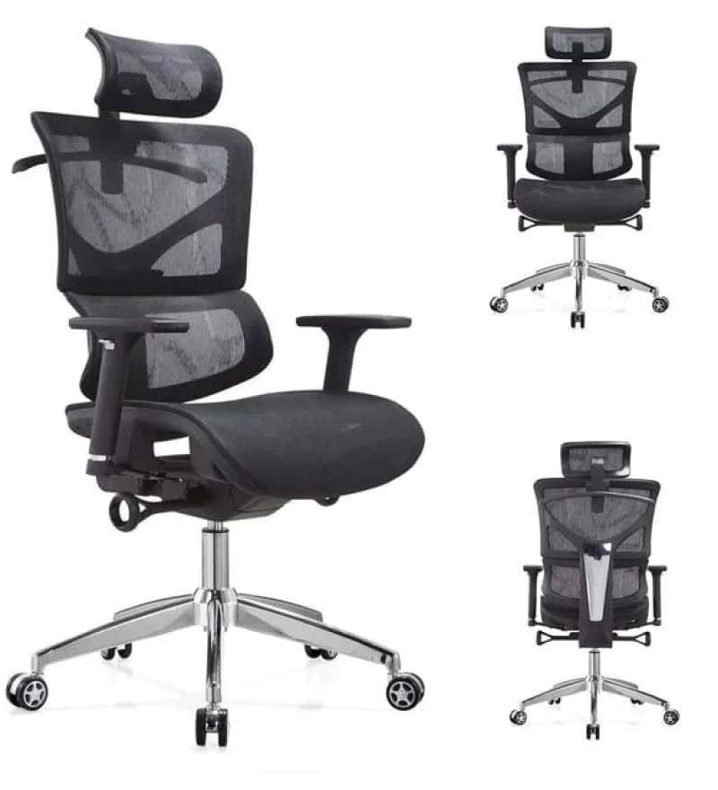 Promo Nova Ergonomic Chair Kursi Kantor Mesh Kursi Kerja Hitam Diskon