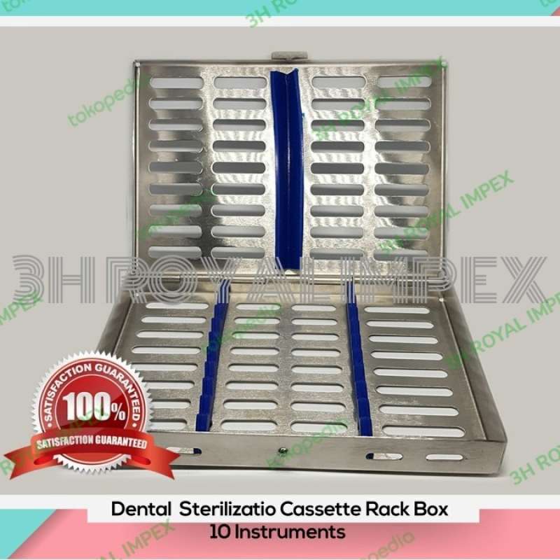 2 Vassoi Porta Strumenti Per Autoclave Dentale - Rack Sterilizzazione Per 5 Strumenti - Cynamed