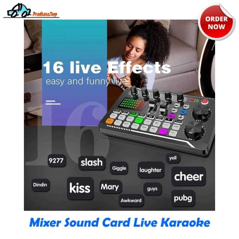 Promo Audio Interface Mixer Karoke Sound Card Live Broadcast Karaoke