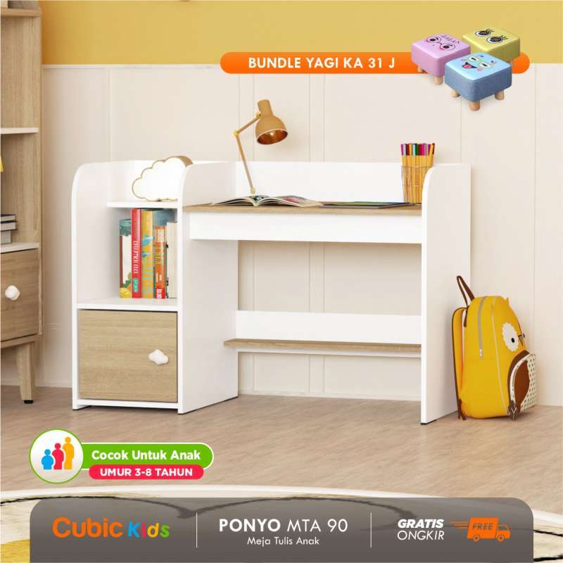Promo Cubic KIDS Meja Tulis Anak dan Kursi Anak / PONYO MTA 90 Diskon