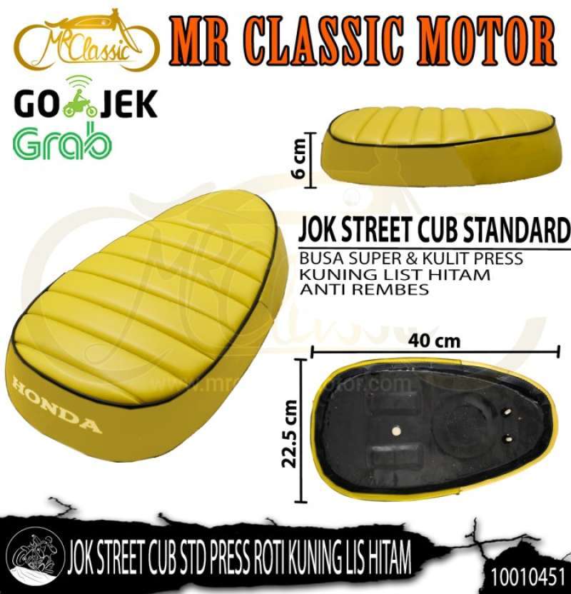Promo Jok Street Cub Std Press Roti Kuning Lis Hitam Diskon 23% Di ...