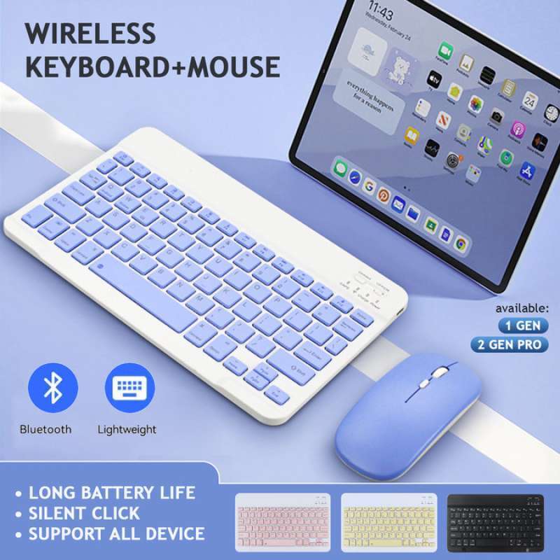 Jual Set Keyboard Mouse Bluetooth for Huawei MatePad Kombo Murah Kibord
