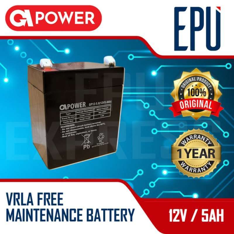 Promo TOKO ADAKU-Aki UPS Gpower 12V 5AH Baterai UPS Battery Aki Kering