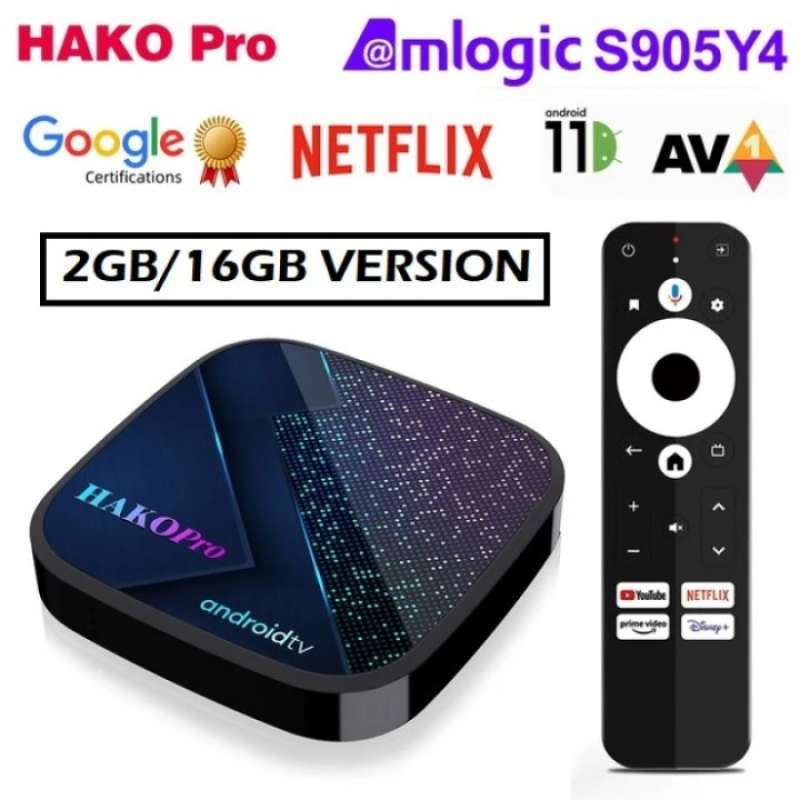 Promo HAKO PRO 2GB RAM 16GB ROM - 4K Android TV Box - Google Certified ...