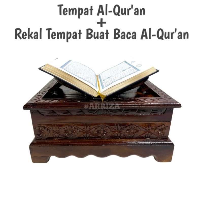 Promo Ready Tempat Kitab Al-quran + Rekal Tempat Membaca Al Quran Kayu ...