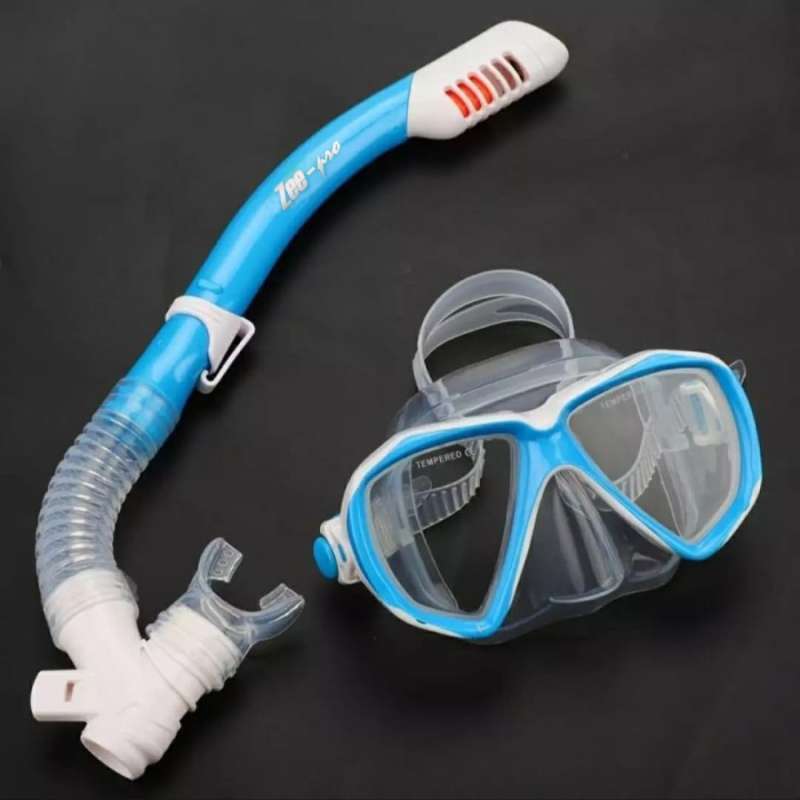 Promo Paket Combo Set Mask Junior Snorkel Full Dry Masker Kacamata Anak
