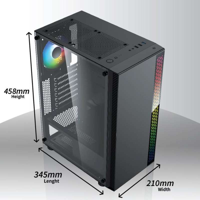 Infinity Flash V2 Jual Casing Komputer Infinity Flash + 1x Fan 12cm ARGB | PC Case Gaming ...