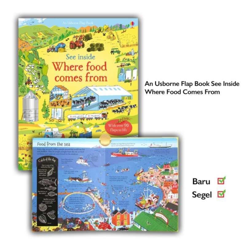 Jual Buku Usborne See Inside Lift The Flap Book Collection - Food From ...