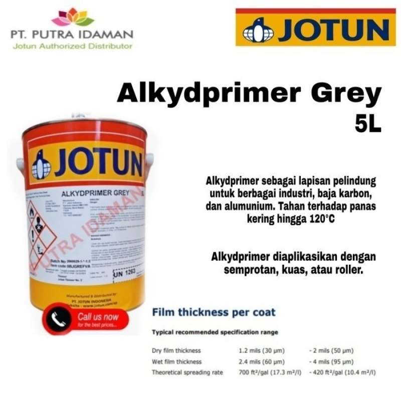 Promo Jotun Cat Alkyd / Alkyd Primer Grey 5 Ltr / Cat Meni Besi Diskon