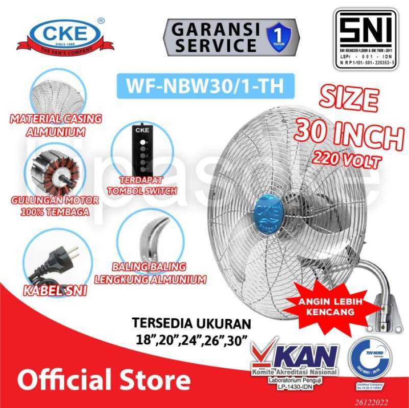 Promo Kipas Angin 30 Inch Wall Fan CKE 3O Inch Kipas Angin Dinding