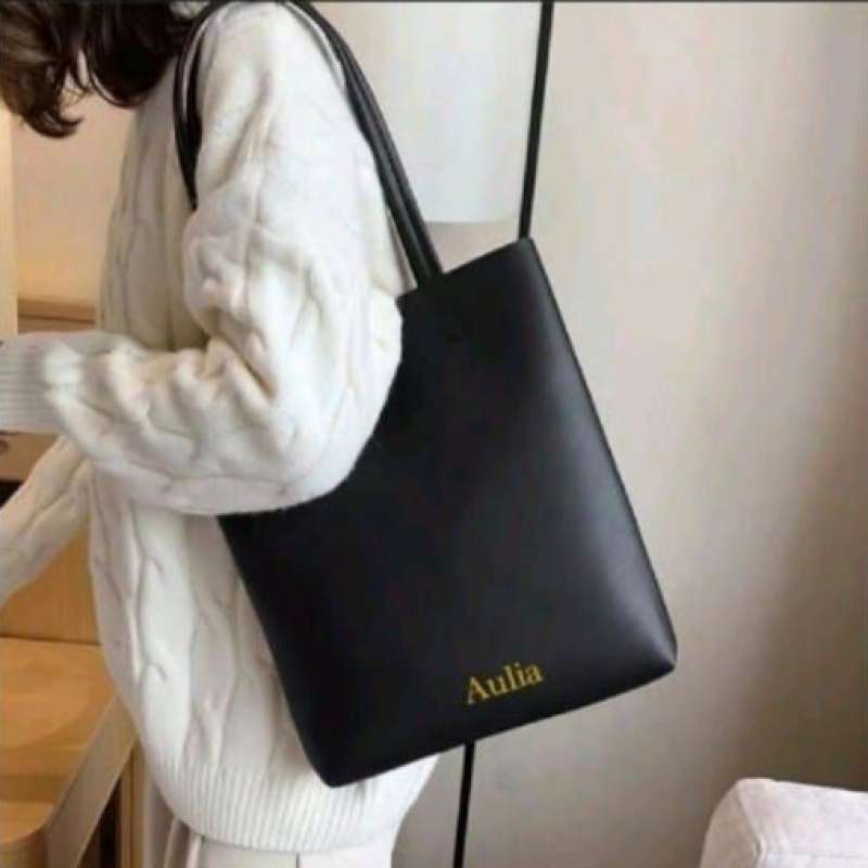 Tas Wanita Tote Bag Miniso Warna Black