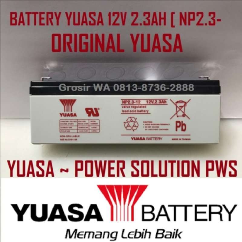 Promo Accu Aki Baterai Kering VRLA Yuasa NP2.3-12 NP2.3 12 12V 2.3Ah 2