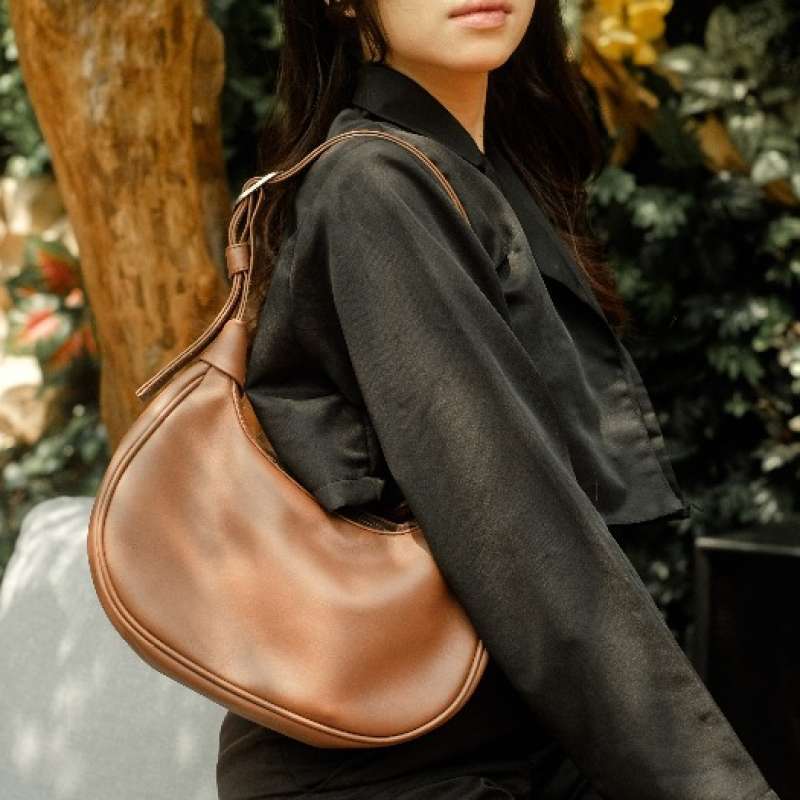 VERISH Eluna Tas Wanita Kulit Sapi Asli Top Handle Shoulder Bag Leather