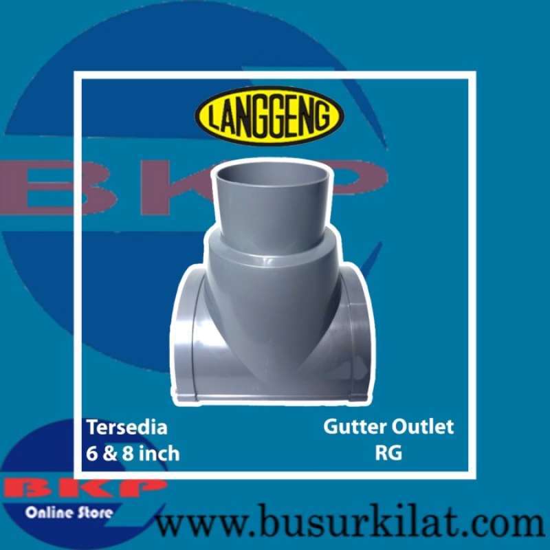 Jual Corong Talang/Guter Outlet 8 inch Pvc Langgeng RG 8 Setengah