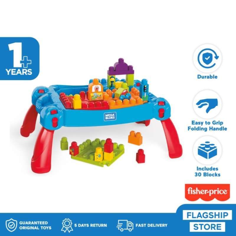 Promo Fisher Price Mega Bloks Build 'n Learn Table Balok Permainan Anak ...