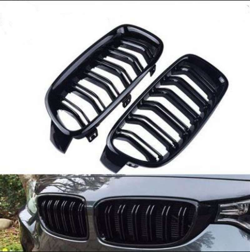 Promo Grill BMW F30 M3 Double Slate Glossy Black Gloss Seri 3 320i 320i ...
