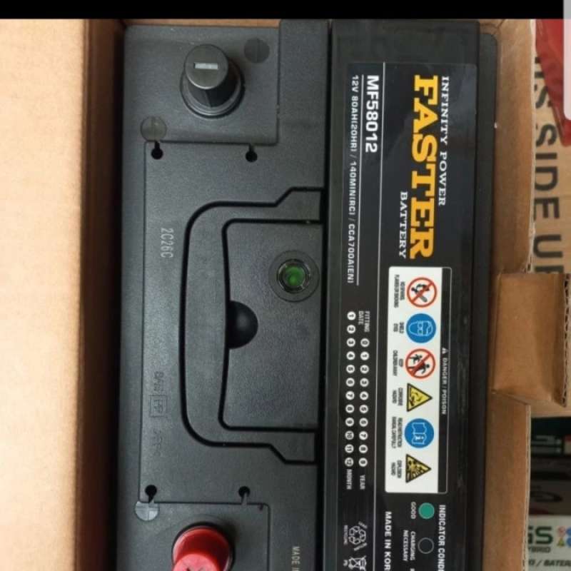 Promo Aki 58024 / 58012 12v 80ah Faster Made In Korea Diskon 33% Di