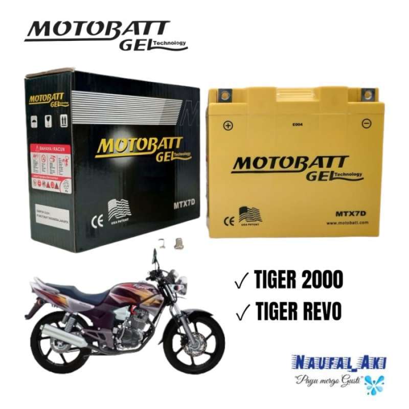 Promo Aki Motor Honda Tiger 2000 Motobat Mtx7d Diskon 33% Di Seller