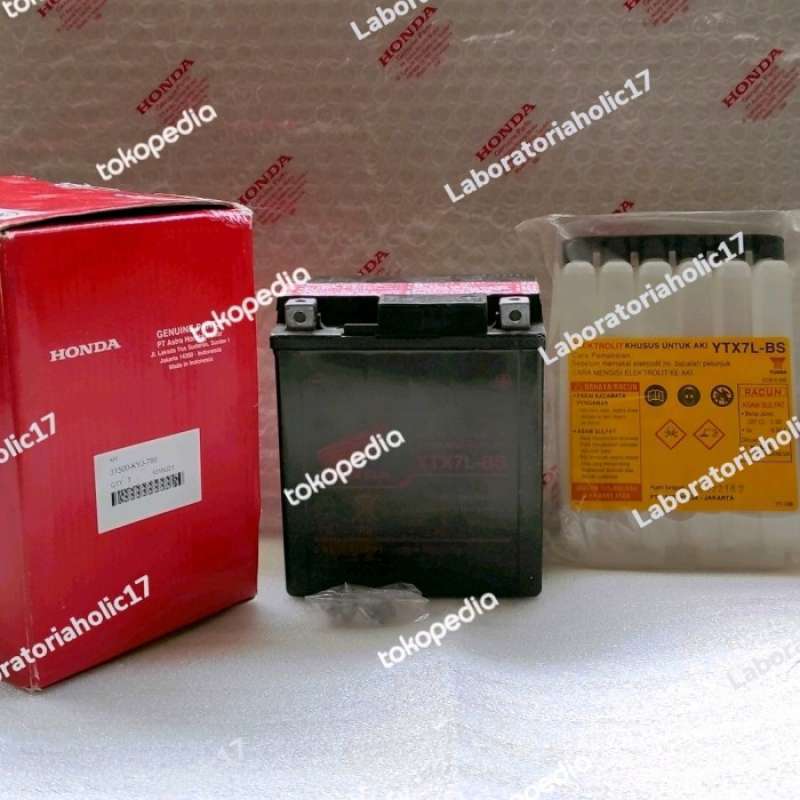 Promo Accu Battery Aki Ytx7l-bs Original Cbr250r Thailand 31500-kyj-980