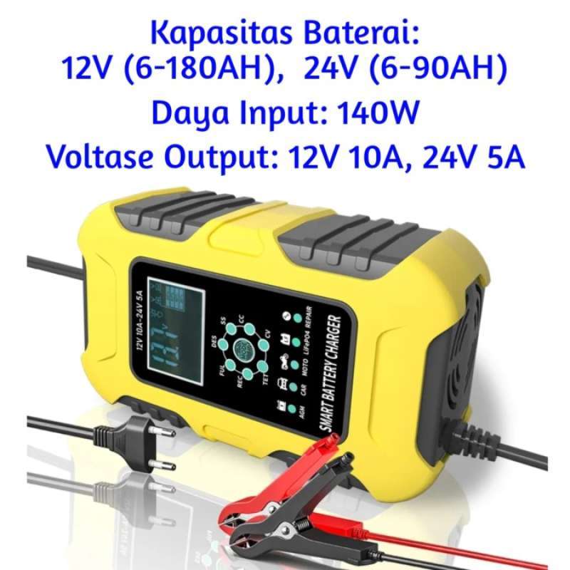 Promo Charger Aki Mobil Motor 200ah 150w 12v/24v Cas Aki Basah Kering