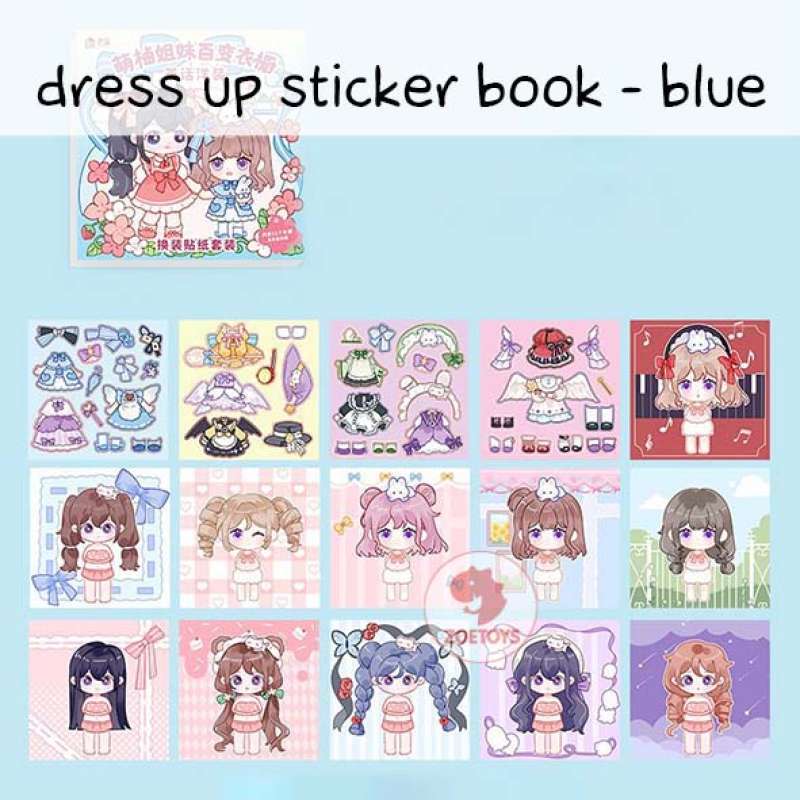 Jual Zoetoys Dress Up Sticker Book Cute Girl Reusable Dress Up Stickers Book Craft Supplies