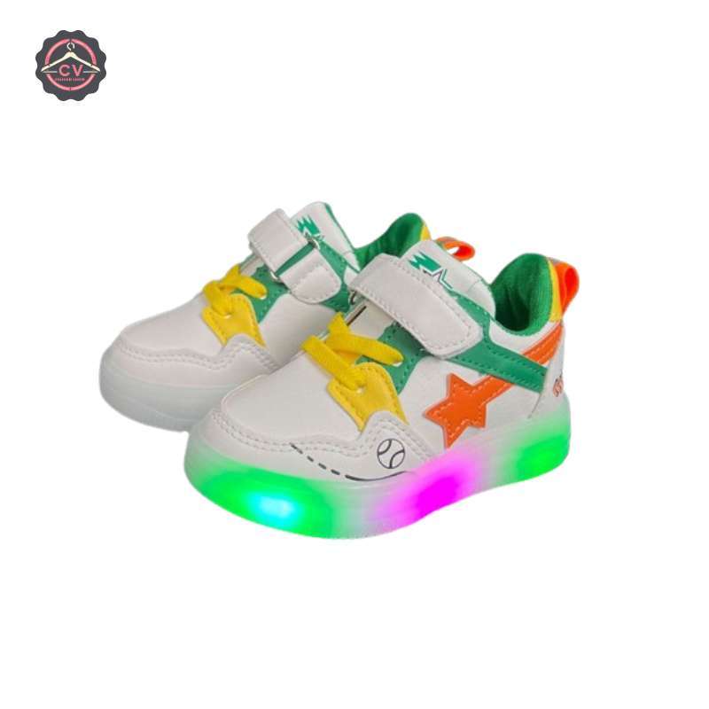 Sepatu Anak Cewe Cowo Sepatu Lampu baby Shoes J059 22-31 j059hijau 23