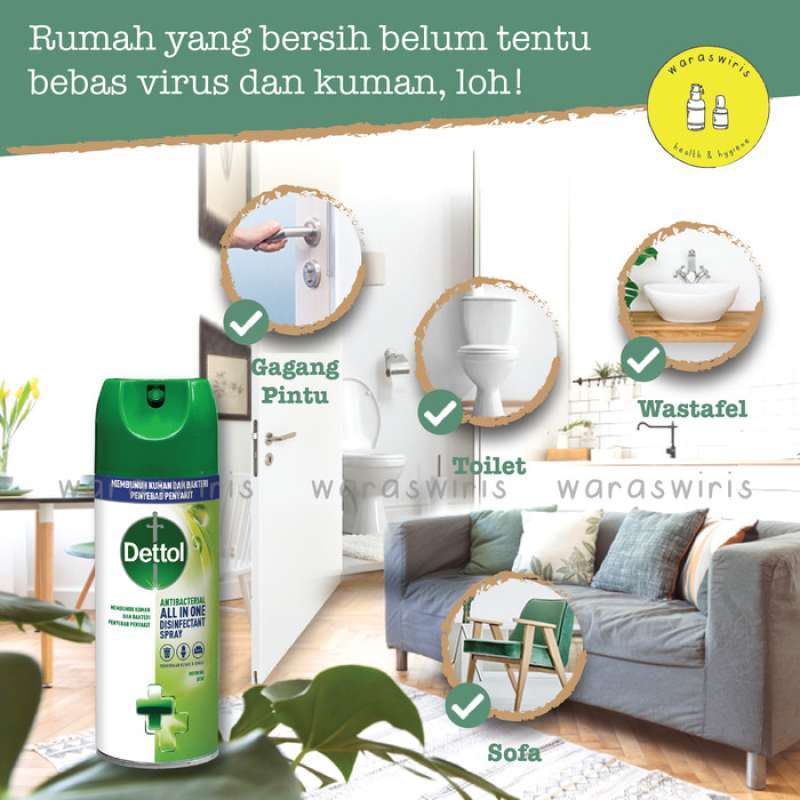Promo Dettol Disinfectant Spray Morning Dew 450 Ml X 3 Pcs Diskon 33% ...