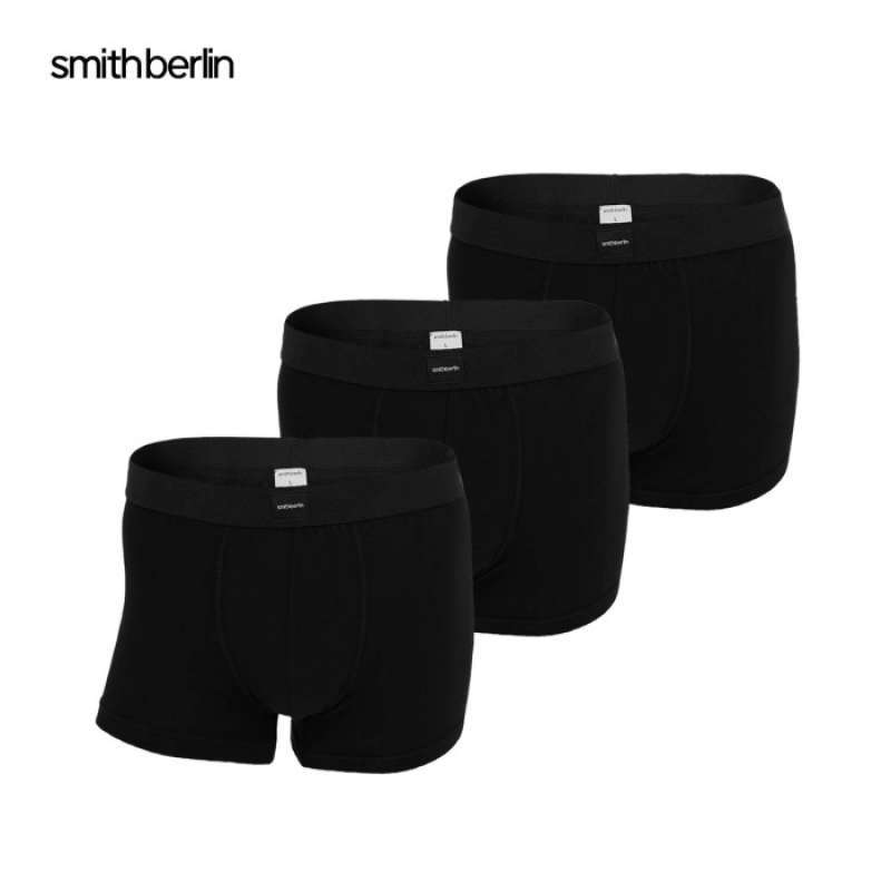 Jual Celana Dalam Boxer Pria Smith Berlin Bens Hip Briefs Isi 3 - Black ...