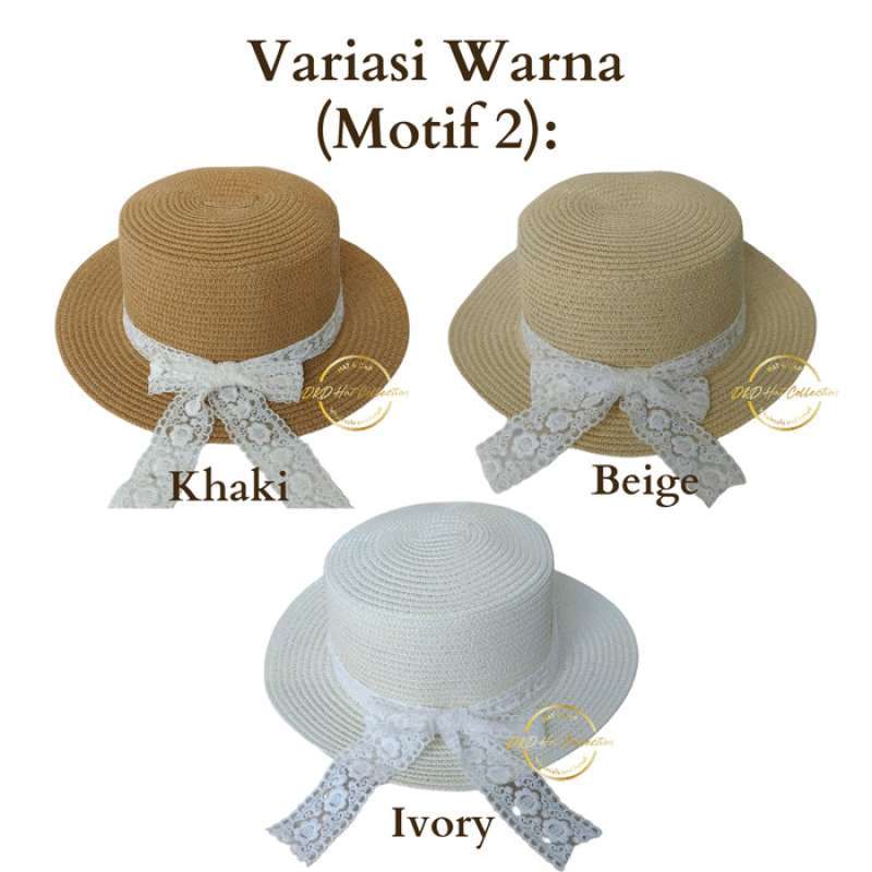 Jual Topi Boater Import Pita Renda Topi Pantai Wanita Di Seller Zati ...