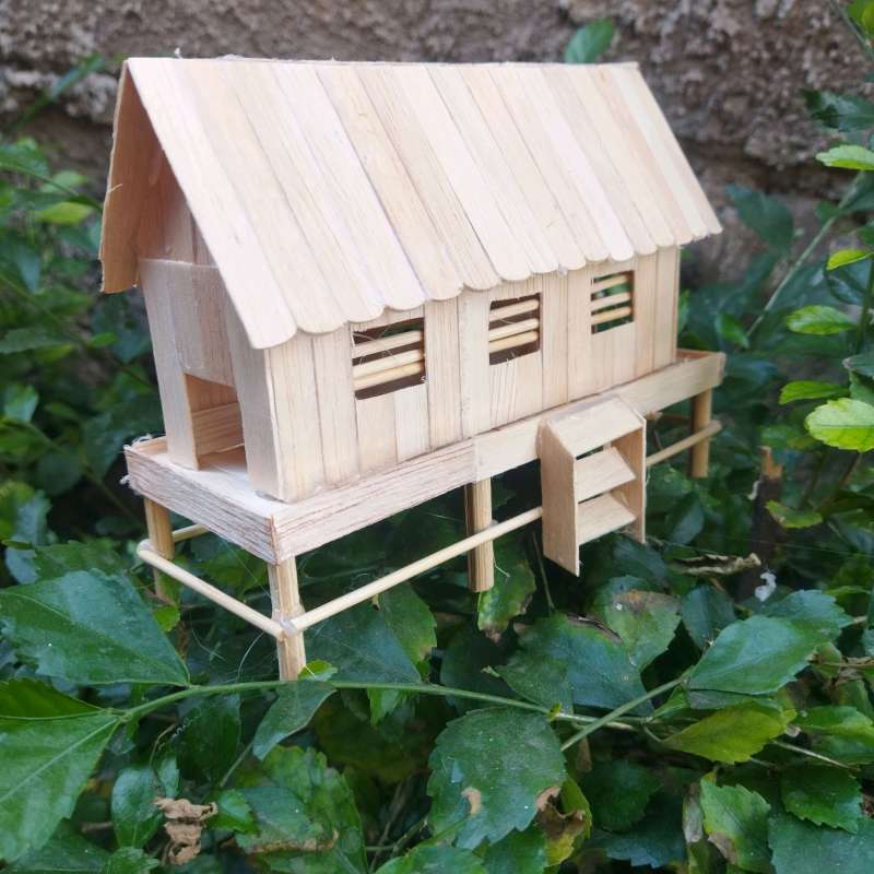 Promo Miniatur Rumah Adat Radakng Kalimantan Barat Stik Eskrim Led