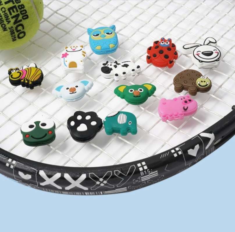 2 Pezzi Ammortizzatori Vibrazioni Per Racchetta Da Tennis - Forme Animali In Silicone (Panda, Coniglio, Ecc.)