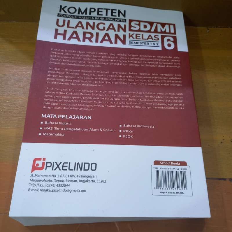 Promo Buku Kompeten Ulangan Harian Kurikulum Merdeka Sd Kelas 6 Diskon ...