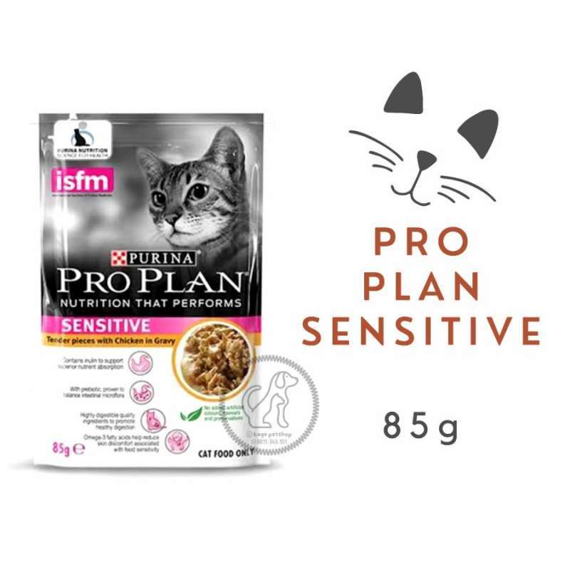 Jual Pro Plan Adult Cat Sensitive Wet Pouch 85g Makanan Kucing