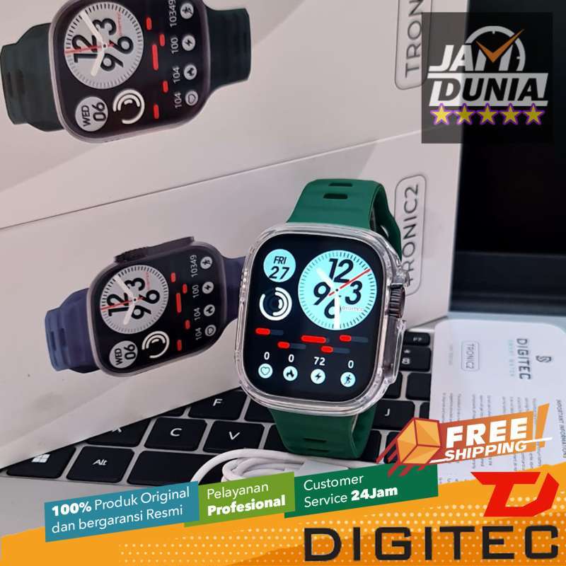 DIGITEC ORIGINAL SMARTWATCH PRIA SMARTWATCH WANITA TRONIC2 GREEN TRONIC  JAM TANGAN DIGITAL UNISEX JAM TANGAN SMARTWATCH TR RS