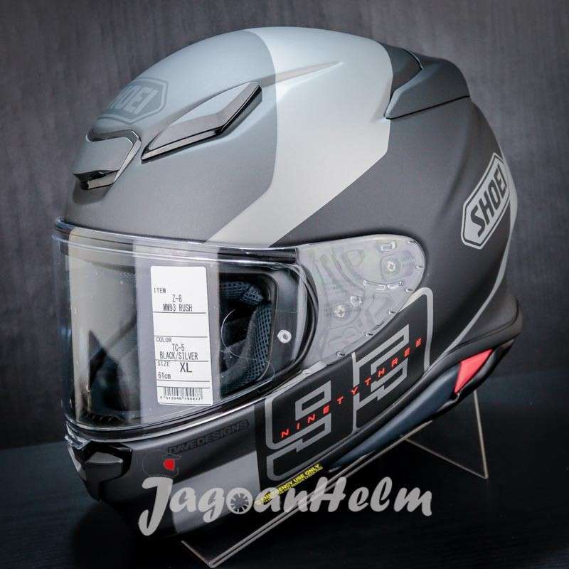 Promo Shoei Helm Z8 Mm93 Collection Rush Tc5 |black Silver| Single