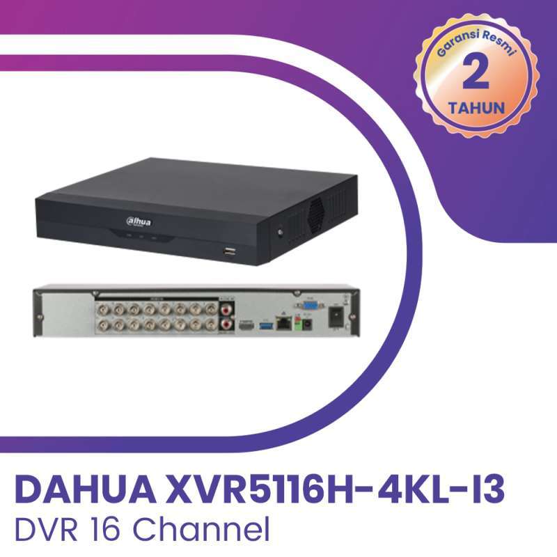 Xvr5116h 4kl I3 Dahua 16 Channel 4k Dvr Jual Dahua Xvr5116h-4kl-i3 - Main Image