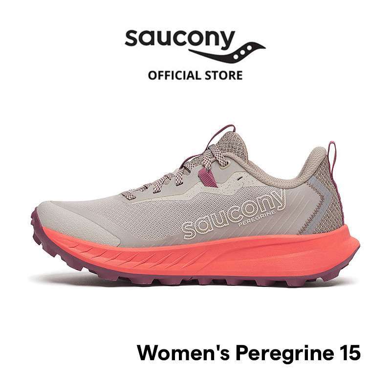 Sepatu Trail Running Wanita SAUCONY Shoes Peregrine 15 Women's Bark  Black