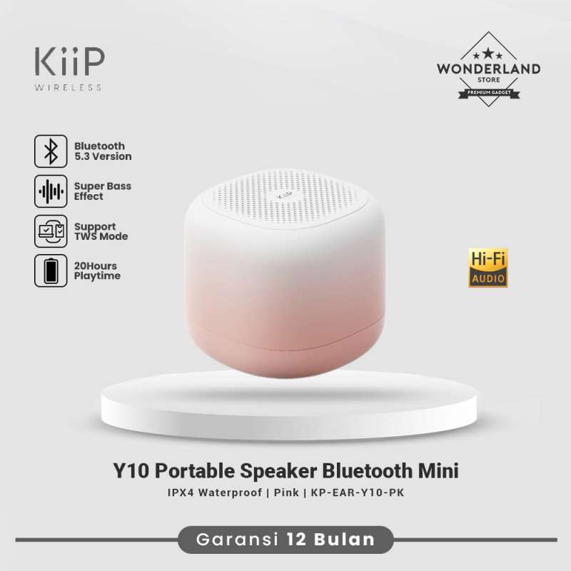 KiiP Y10 Portable Mini Bluetooth Speaker for Music Lovers, Featuring TWS Mode and IPX4 Sweat and Dust Resistance. Perfect for Outdoor Adventures