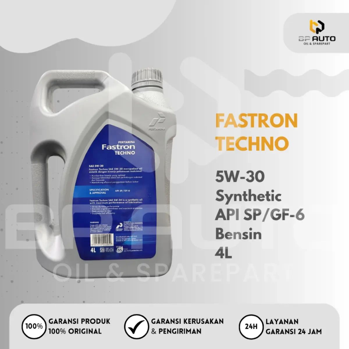 Jual Fastron Techno 5w-30 4l Api Sp Gf-6 Oli Mesin Bensin