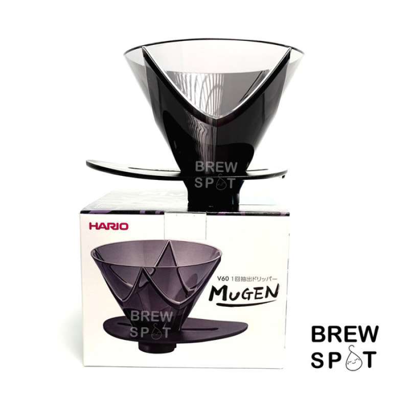 Promo Hario V60 One Pour Plastic Dripper Mugen Vdmu02Tb Black