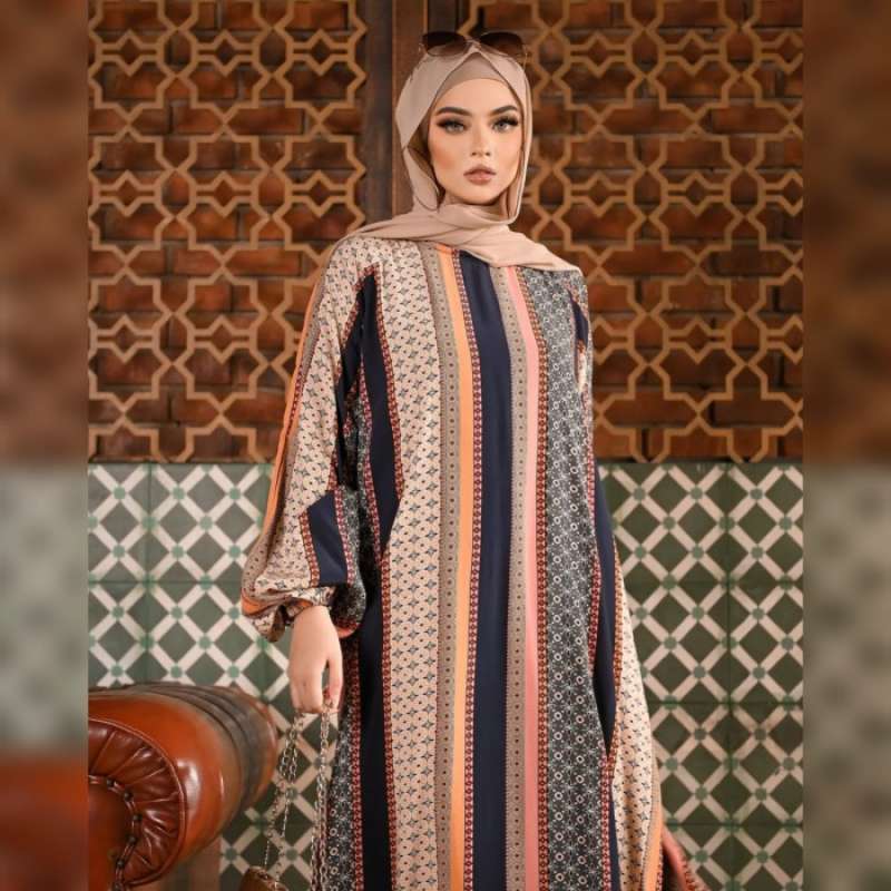 Promo Abaya Gamis Wanita MANERRO Bahan Fujet Premium Lingkar Dada 120cm