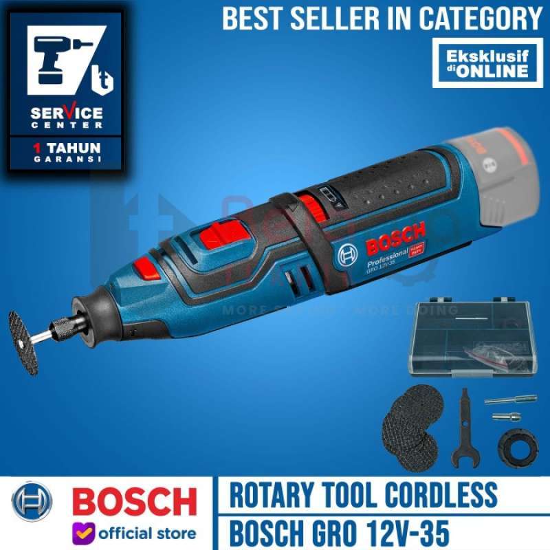 Promo Bosch Rotary Tool Cordless Gro 12V35 Gerinda Tuner Bor Mini 12